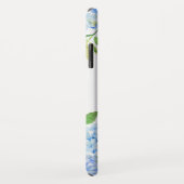 Modernes Blaulblau-Hydrangea Wasserfarbenmonogramm Case-Mate iPhone Hülle (Hinten/Rechts)