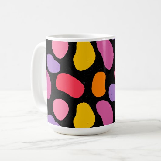 Modernes Blob Swatch Muster Kaffeetasse (Vorderseite Links)