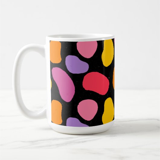 Modernes Blob Swatch Muster Kaffeetasse (Links)