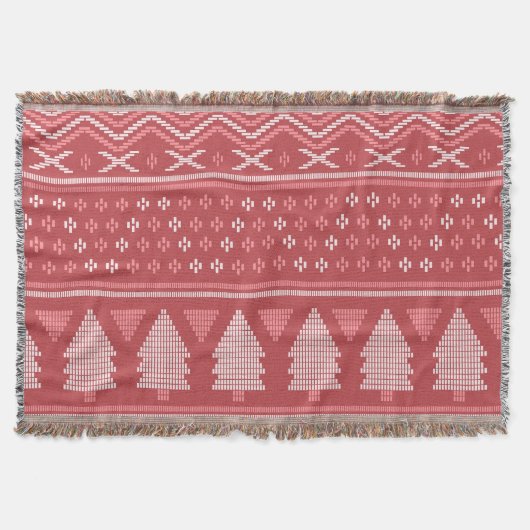 Modernes, blockierendes Weihnachtsbaummuster Decke (Vorderseite)