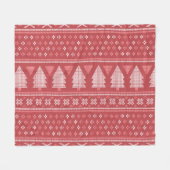 Modernes, blockierendes Weihnachtsbaummuster Fleecedecke (Vorderseite (Horizontal))