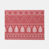 Modernes, blockierendes Weihnachtsbaummuster Fußmatte (Vorderseite)