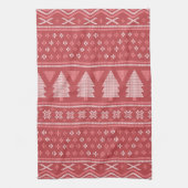 Modernes, blockierendes Weihnachtsbaummuster Geschirrtuch (Vertikal)