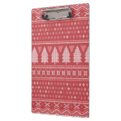 Modernes, blockierendes Weihnachtsbaummuster Klemmbrett (Links)