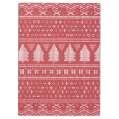 Modernes, blockierendes Weihnachtsbaummuster Klemmbrett (Rückseite)