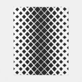 Modernes Blockmuster mit schwarzer Auflösung Fleecedecke (Vorderseite)