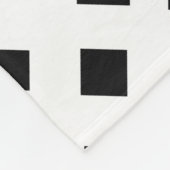 Modernes Blockmuster mit schwarzer Auflösung Fleecedecke (Ecke)