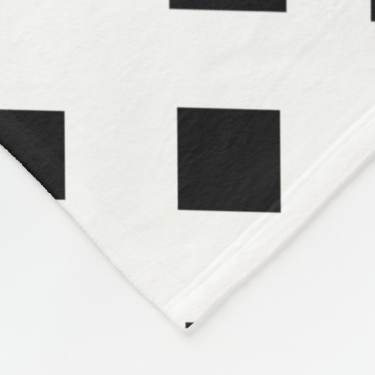 Modernes Blockmuster mit schwarzer Auflösung Fleecedecke (Ecke)