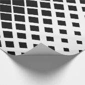 Modernes Blockmuster mit schwarzer Auflösung Geschenkpapier (Ecke)