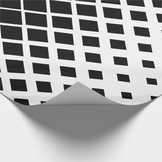 Modernes Blockmuster mit schwarzer Auflösung Geschenkpapier (Ecke)