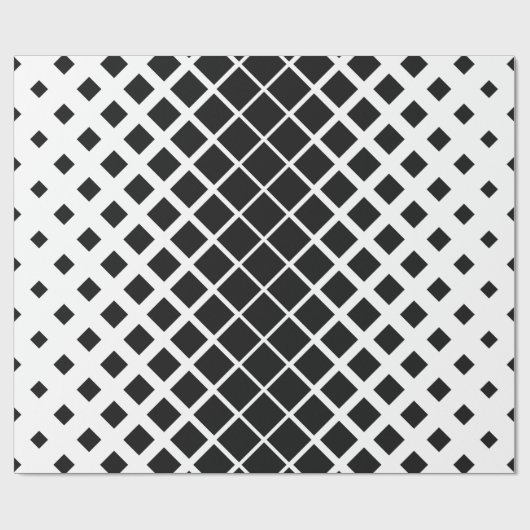 Modernes Blockmuster mit schwarzer Auflösung Geschenkpapier (Flach)