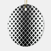 Modernes Blockmuster mit schwarzer Auflösung Keramik Ornament (Links)