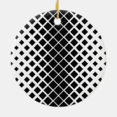 Modernes Blockmuster mit schwarzer Auflösung Keramik Ornament (Hinten)