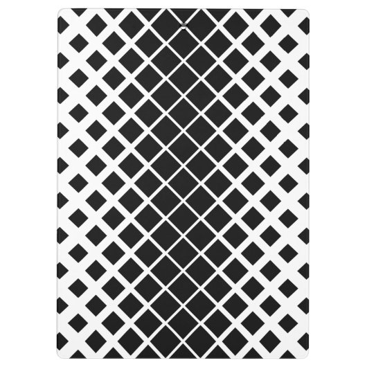 Modernes Blockmuster mit schwarzer Auflösung Klemmbrett (Rückseite)