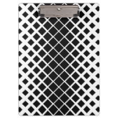 Modernes Blockmuster mit schwarzer Auflösung Klemmbrett (Vorderseite)