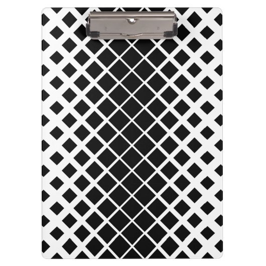 Modernes Blockmuster mit schwarzer Auflösung Klemmbrett (Vorderseite)