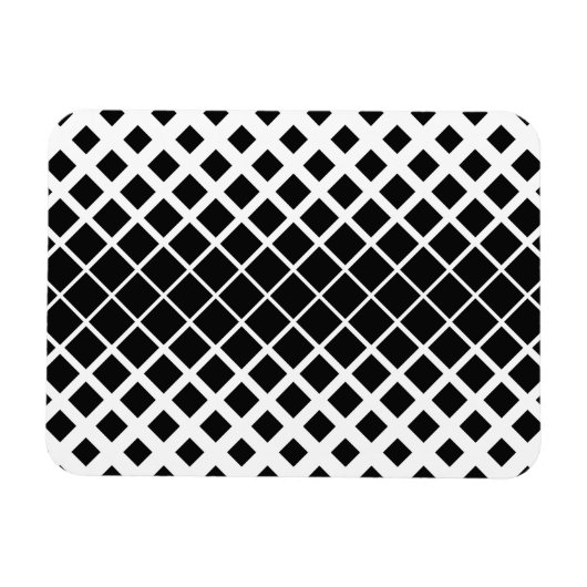 Modernes Blockmuster mit schwarzer Auflösung Magnet (Horizontal)