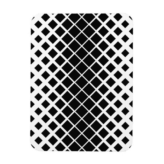 Modernes Blockmuster mit schwarzer Auflösung Magnet (Vertikal)