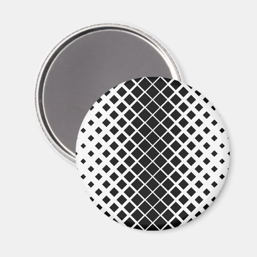 Modernes Blockmuster mit schwarzer Auflösung Magnet (Vorderseite/Rückseite)