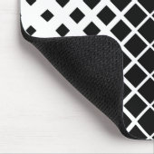 Modernes Blockmuster mit schwarzer Auflösung Mousepad (Ecke)