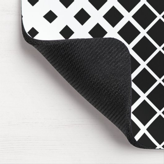 Modernes Blockmuster mit schwarzer Auflösung Mousepad (Ecke)