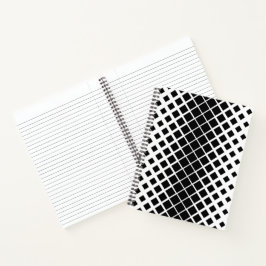 Modernes Blockmuster mit schwarzer Auflösung Notizblock