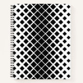 Modernes Blockmuster mit schwarzer Auflösung Notizblock (Vorderseite)
