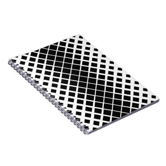 Modernes Blockmuster mit schwarzer Auflösung Notizblock (Rechte Seite)