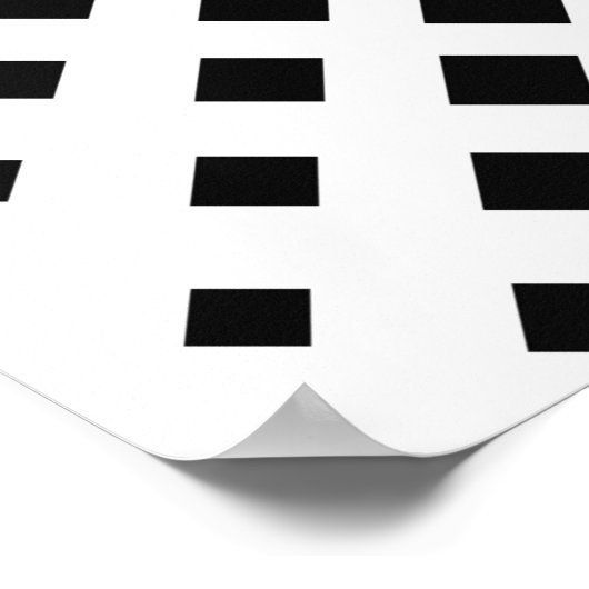 Modernes Blockmuster mit schwarzer Auflösung Poster (Ecke)