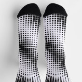 Modernes Blockmuster mit schwarzer Auflösung Socken (Oben)