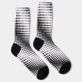 Modernes Blockmuster mit schwarzer Auflösung Socken (Rechts)