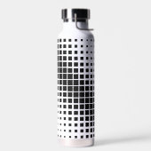 Modernes Blockmuster mit schwarzer Auflösung Trinkflasche (Links)