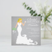 Modernes Blonde Bridge Brautparty Einladung (Stehend Vorderseite)
