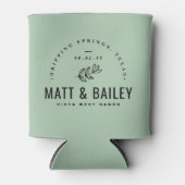 Modernes Bloom Wedding Monogram | Größe Dosenkühler (Vorderseite)