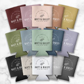 Modernes Bloom Wedding Monogram | Lilac Dosenkühler