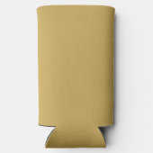 Modernes Bloom Wedding Monogram | Senffarben Selters Dosenkühler (Rückseite)