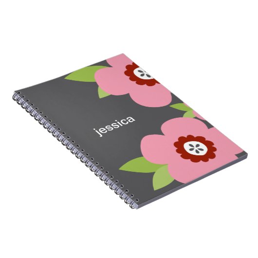 Modernes Blooms Personalisiertes Notebook Notizblock (Rechte Seite)