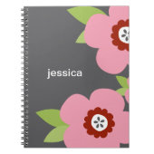 Modernes Blooms Personalisiertes Notebook Notizblock (Vorderseite)