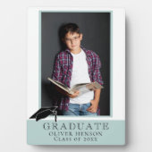 Modernes Blue Abschluss Graduate Foto Fotoplatte (Vorderseite)