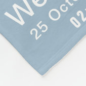 Modernes Blue Baby Boy Foto Geburtserklärung Fleecedecke (Ecke)