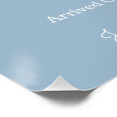 Modernes Blue Baby Boy Foto Geburtserklärung Poster (Ecke)