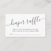 Modernes Blue Baby Diaper Raffle Begleitkarte (Vorderseite)