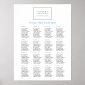 Modernes Blue Bar Mitzvah Seekartenposter Poster (Vorne)