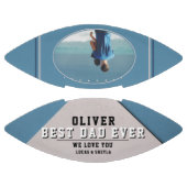 Modernes Blue Best Vater Jeden Vatertag Foto Football (Paneele)