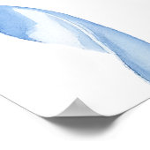 Modernes Blue Bow Baby Dusche Begrüßungszeichen Poster (Ecke)