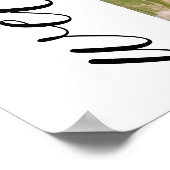 Modernes Blue Bow Coquette Graduation Cap Willkomm Poster (Ecke)