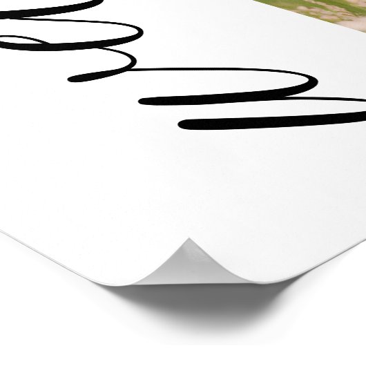 Modernes Blue Bow Coquette Graduation Cap Willkomm Poster (Ecke)