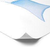 Modernes Blue Bow Coquette Graduation Cap Willkomm Poster (Ecke)