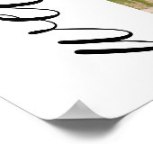 Modernes Blue Bow Coquette Graduation Cap Willkomm Poster (Ecke)