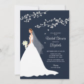Modernes Blue Bridge-Brautparty Einladung (Vorderseite)